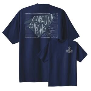 Southernology Carolina Strong Hurricane Relief T-Shirt Short Sleeve Navy Mens L